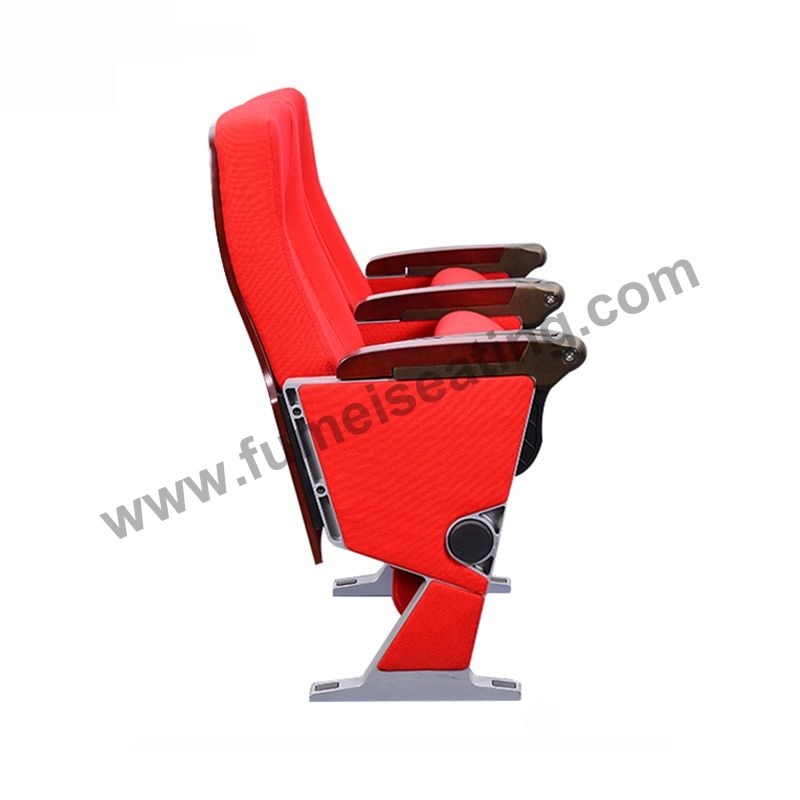 Red Fabric Aluminium Frame Church Conference Lecture Auditorium Chair FM-275