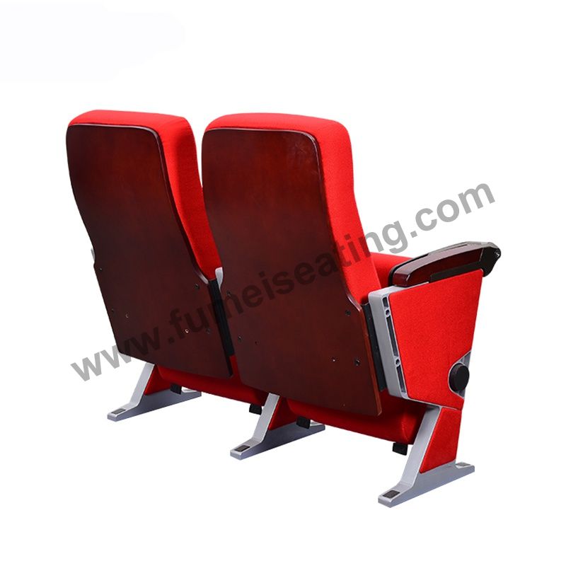 Red Fabric Aluminium Frame Church Conference Lecture Auditorium Chair FM-275