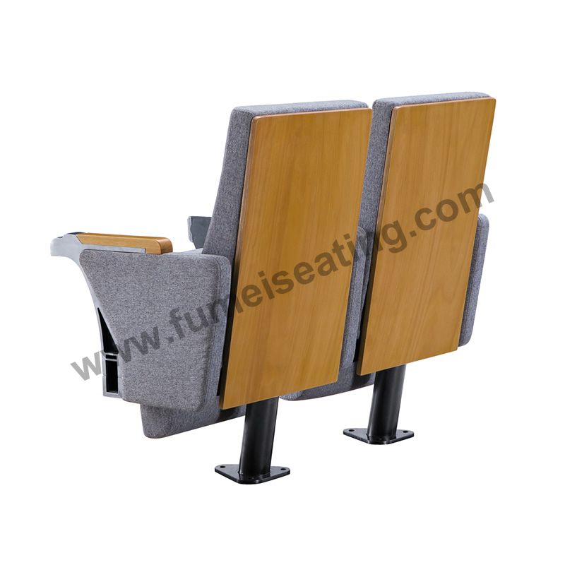 Fabric Single Leg Design Auditorium Seat With Writing Tablet FM-2019