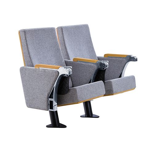 Fabric Single Leg Design Auditorium Seat With Writing Tablet FM-2019