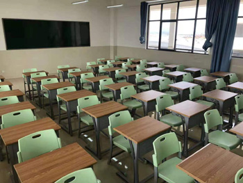 HT-8201M & HT-6102 school desk and chair with aluminum frame