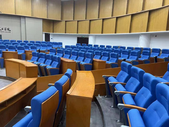 Blue color auditorium chair project finished