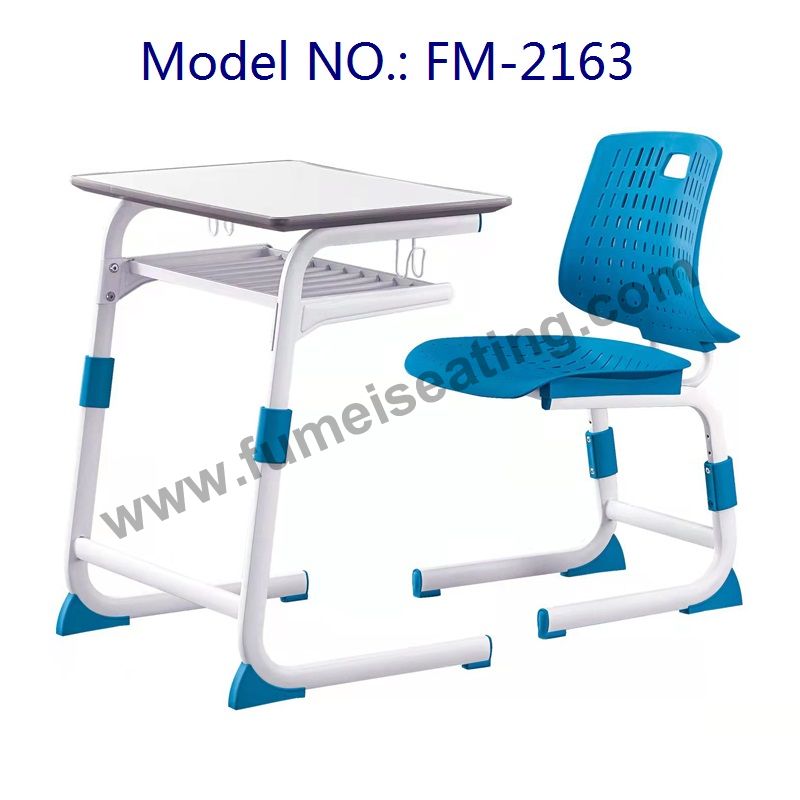 School Furniture Metal Material Primary Middle High Students Desk And Chairs FM-2163